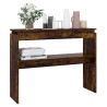 Table console Chêne fumé 102x30x80 cm Bois d'ingénierie 581265581265