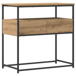 Table console Chêne artisanal 75 x 40 x 75 cm Bois d'ingénierie 581266581266