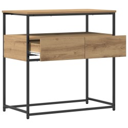 Table console Chêne artisanal 75 x 40 x 75 cm Bois d'ingénierie 581266581266