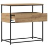 Table console Chêne artisanal 75 x 40 x 75 cm Bois d'ingénierie 581266581266