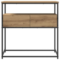 Table console Chêne artisanal 75 x 40 x 75 cm Bois d'ingénierie 581266581266