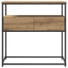 Table console Chêne artisanal 75 x 40 x 75 cm Bois d'ingénierie 581266581266