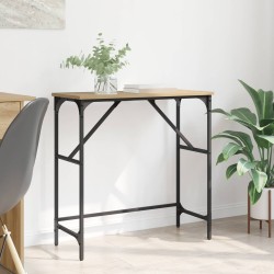 Table console Chêne artisanal 75 x 32 x 75 cm Bois d'ingénierie 581267581267