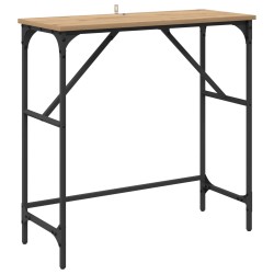 Table console Chêne artisanal 75 x 32 x 75 cm Bois d'ingénierie 581267581267