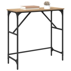 Table console Chêne artisanal 75 x 32 x 75 cm Bois d'ingénierie 581267581267