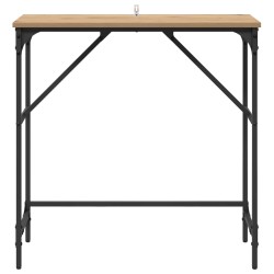 Table console Chêne artisanal 75 x 32 x 75 cm Bois d'ingénierie 581267581267