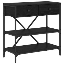 Table console avec tiroir Chêne noir 75 x 34,5 x 75 cm bois 581280581280