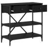 Table console avec tiroir Chêne noir 75 x 34,5 x 75 cm bois 581280581280