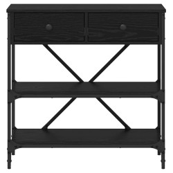 Table console avec tiroir Chêne noir 75 x 34,5 x 75 cm bois 581280581280