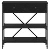 Table console avec tiroir Chêne noir 75 x 34,5 x 75 cm bois 581280581280