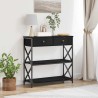 Table Console avec tiroir Chêne noir 75 x 28 x 75 cm 581281581281