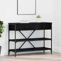 Table console avec tiroir Chêne noir 100 x 34,5 x 75 cm bois 581283581283