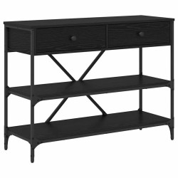 Table console avec tiroir Chêne noir 100 x 34,5 x 75 cm bois 581283581283