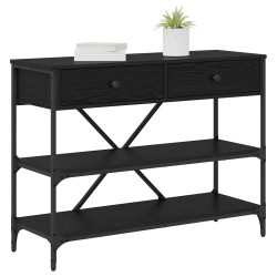 Table console avec tiroir Chêne noir 100 x 34,5 x 75 cm bois 581283581283
