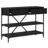 Table console avec tiroir Chêne noir 100 x 34,5 x 75 cm bois 581283581283