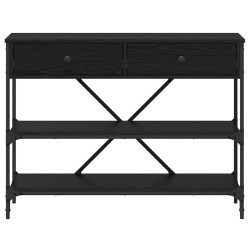 Table console avec tiroir Chêne noir 100 x 34,5 x 75 cm bois 581283581283