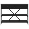 Table console avec tiroir Chêne noir 100 x 34,5 x 75 cm bois 581283581283
