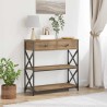 Table Console chêne artisanal 75 x 28 x 75 cm 581284581284