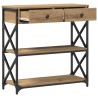 Table Console chêne artisanal 75 x 28 x 75 cm 581284581284