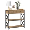 Table Console chêne artisanal 75 x 28 x 75 cm 581284581284