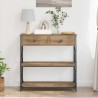Table Console chêne artisanal 75 x 28 x 75 cm 581284581284