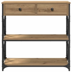 Table Console chêne artisanal 75 x 28 x 75 cm 581284581284