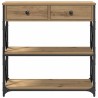 Table Console chêne artisanal 75 x 28 x 75 cm 581284581284