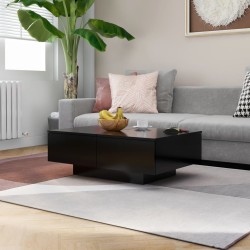 Table basse Noir 90x60x31 cm Bois d’ingénierie 581289581289