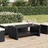 Table basse noir 100x50x40 cm résine tressée 581291581291