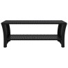 Table basse noir 100x50x40 cm résine tressée 581291581291