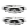 Récipients Gastronorm 8 pcs GN 1/2 40 mm Acier inoxydable  581292581292