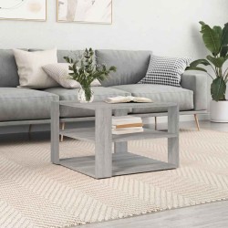 Table basse sonoma gris 58x58x40 cm bois d'ingénierie 581294581294