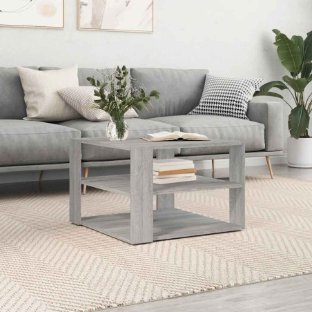 Table basse sonoma gris 58x58x40 cm bois d'ingénierie 581294581294