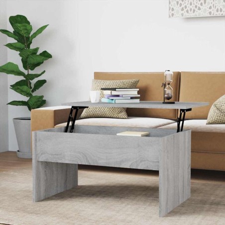 Table basse Sonoma gris 80x50,5x41,5 cm Bois d'ingénierie 581296581296