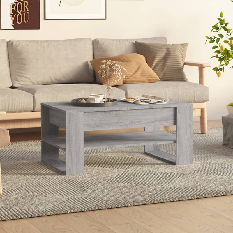 Table basse sonoma gris 102x55x45 cm bois d'ingénierie 581300581300