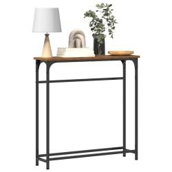 Table console Bois ancien 75 x 19,5 x 75 cm Bois d'ingénierie 581308581308