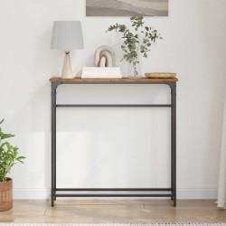 Table console Bois ancien 75 x 19,5 x 75 cm Bois d'ingénierie 581308581308