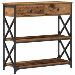 Table Console avec tiroir Bois ancien 75 x 28 x 75 cm 581311581311