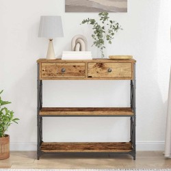 Table Console avec tiroir Bois ancien 75 x 28 x 75 cm 581311581311