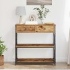 Table Console avec tiroir Bois ancien 75 x 28 x 75 cm 581311581311