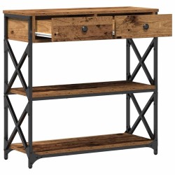 Table Console avec tiroir Bois ancien 75 x 28 x 75 cm 581311581311