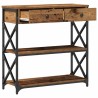 Table Console avec tiroir Bois ancien 75 x 28 x 75 cm 581311581311