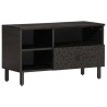 Meuble TV noir 80x33x46 cm bois massif de manguier 581321581321
