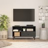 Meuble TV noir 80x33x46 cm bois massif de manguier 581321581321
