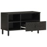 Meuble TV noir 80x33x46 cm bois massif de manguier 581321581321