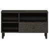 Meuble TV noir 80x33x46 cm bois massif de manguier 581321581321