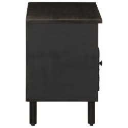 Meuble TV noir 80x33x46 cm bois massif de manguier 581321581321