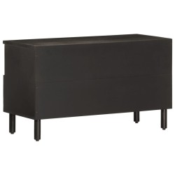 Meuble TV noir 80x33x46 cm bois massif de manguier 581321581321