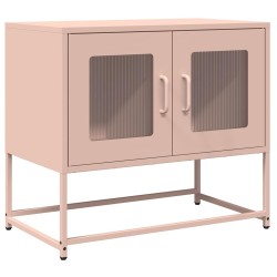 Meuble TV rose 68x39x60,5 cm acier laminé à froid 581323581323