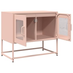 Meuble TV rose 68x39x60,5 cm acier laminé à froid 581323581323